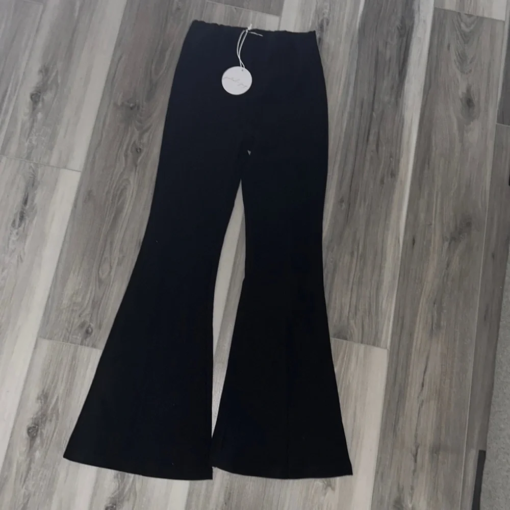RUTHERFORD FLARED PONTE PANT - BLACK - Picture 1 of 6